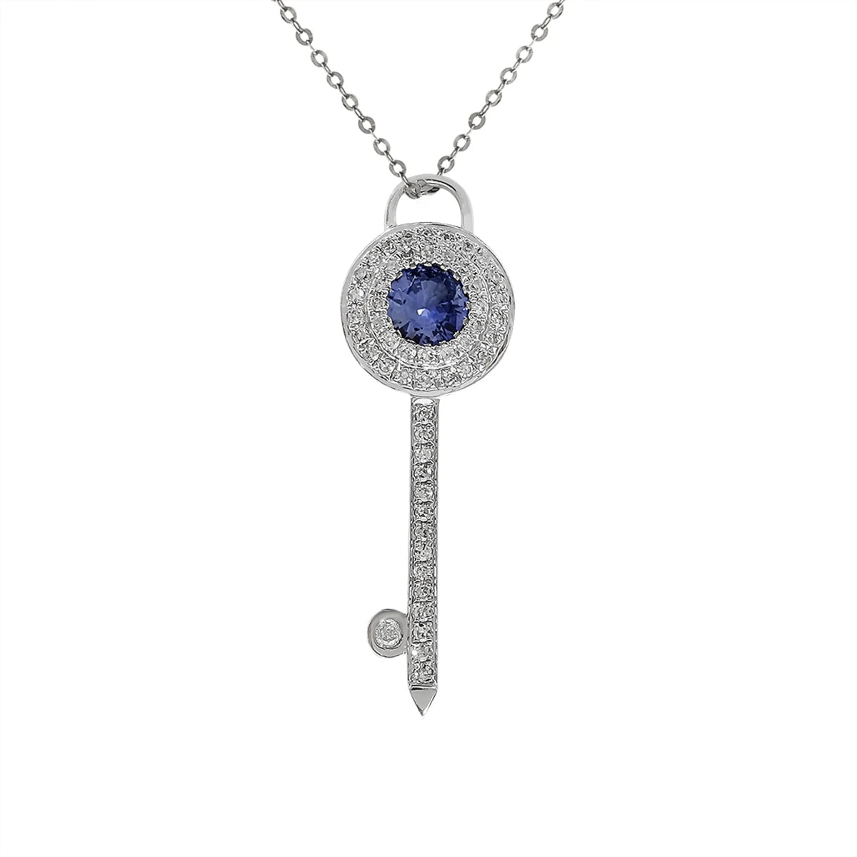 Hot Selling Luxury 18K Solid Yellow Gold Popular Fine Jewelry Moissanite Pendant Link Chain Women Excellent Gift Wholesaler
