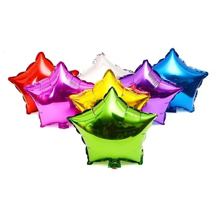 Onemax  Wholesale 18 Inches Yiwu Solid Color Five-pointed Star Shape Foil Balloons Helium for Boys and Girls