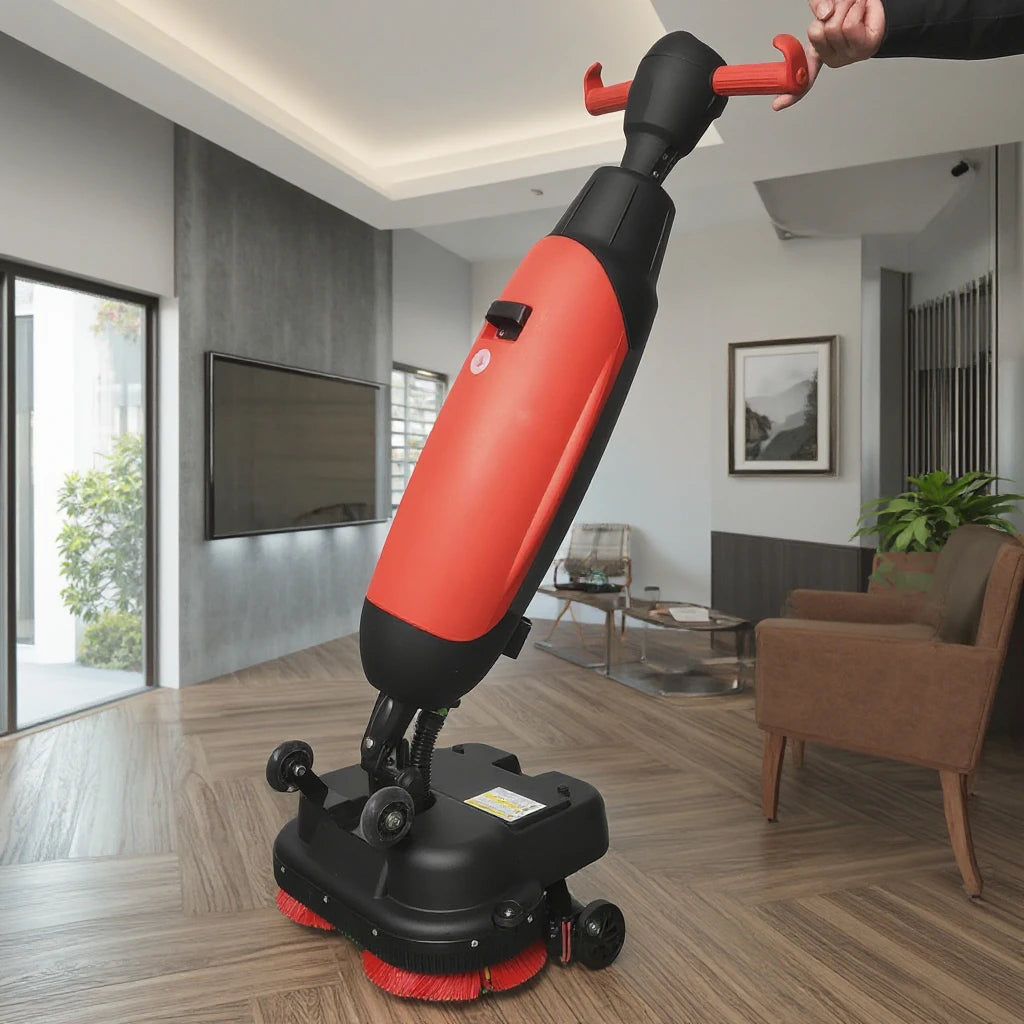 Compact Push UR430 Smart Mini Floor Tile Scrubber for Home