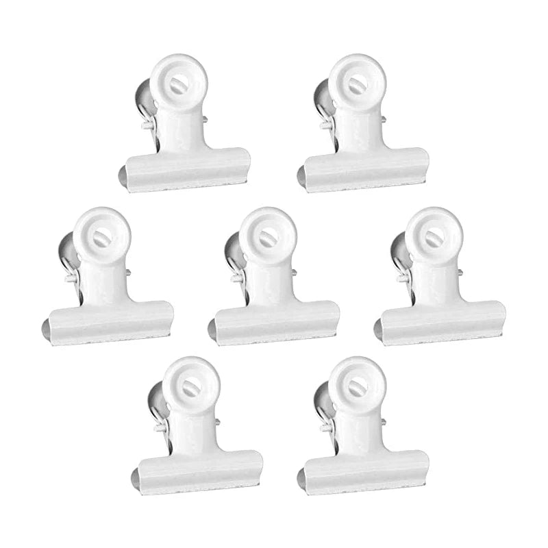 Small Size 22mm White Metal Bulldog Clip Strong Binder Clamp Ticket Letter Clips Office Documents Clip
