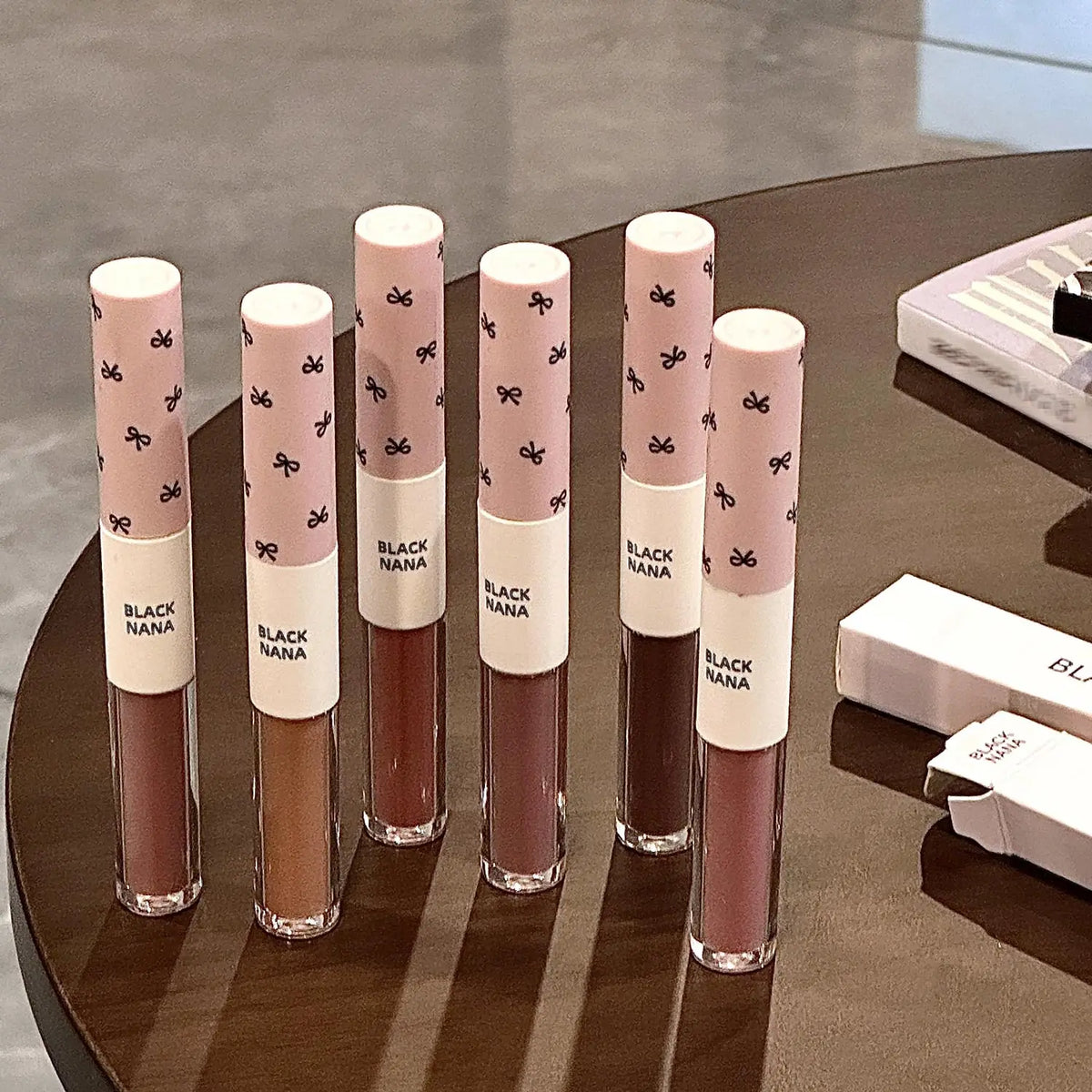 BLACK NANA ODM Double Headed Liquid Lipstick Water Light Dust Long Lasting Moisturizing 2 In1 Lipstick Lip Gloss MegaBDM