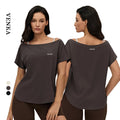 New Arrival Women's Summer Eco-Friendly Athletic Wear Quick Drying Casual Fitness Cover-Up Solid Color Workout Yoga Short Sleeve