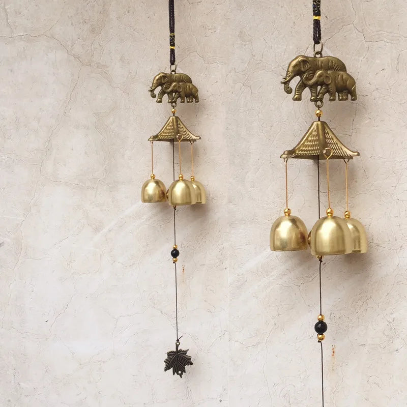 China Elephant Metal Wind Chimes With One Layer Bell