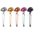 Shell Shaped Reusable Stainless Steel Interval Diffuser Tea Partition Spoon Snap Tea Filters Loose Leaf Tea Infuser Strainer