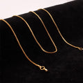 Normal Quality Fashion 2 mm Box Chain Choker Necklace With Silver or Gold Plating 16 Inches to 20 Inches