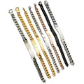 Gold Plated Jewelry Blank Custom Name Personalized Engraved Bracelet Stainless Steel for Engrave
