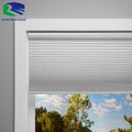Modern Double Cellular Honeycomb Cordless Day Night Blackout Shades Electric Vertical for French Windows Built-In