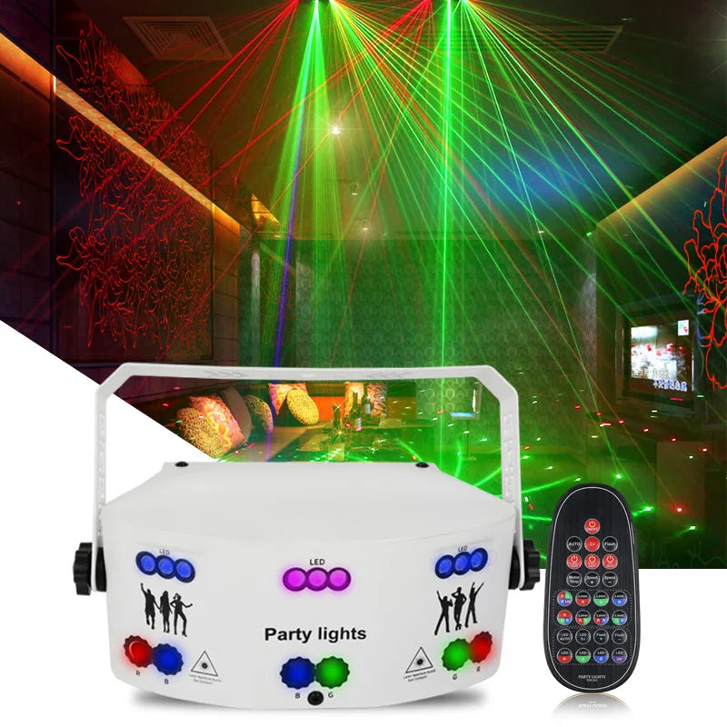 YSH 15 Beam Lights DMX Disco LED Strobe Lighting for Home Party Night Club Bar KTV-for DJ Projector Laser