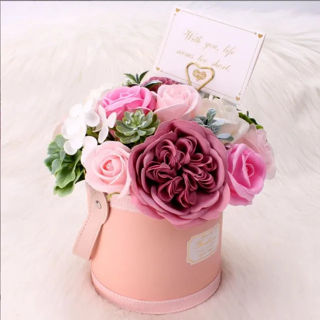AYOYO OEM  Rose Mother's Day Gifts Barreled Rose Soap Flower Ornaments Gift Box for Mothers Day 2026