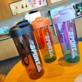 Wholesale Fashionable 650ml Gym Fitness Water Bottle Custom Logo Gradient Color Plastic Sports Water Bottle Straw for Travel