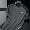 Customized Soft Fitness Crew Neck Gym Compression T-Shirt for Men Printed Muscle Bodybuilding Design Knitted Polyester