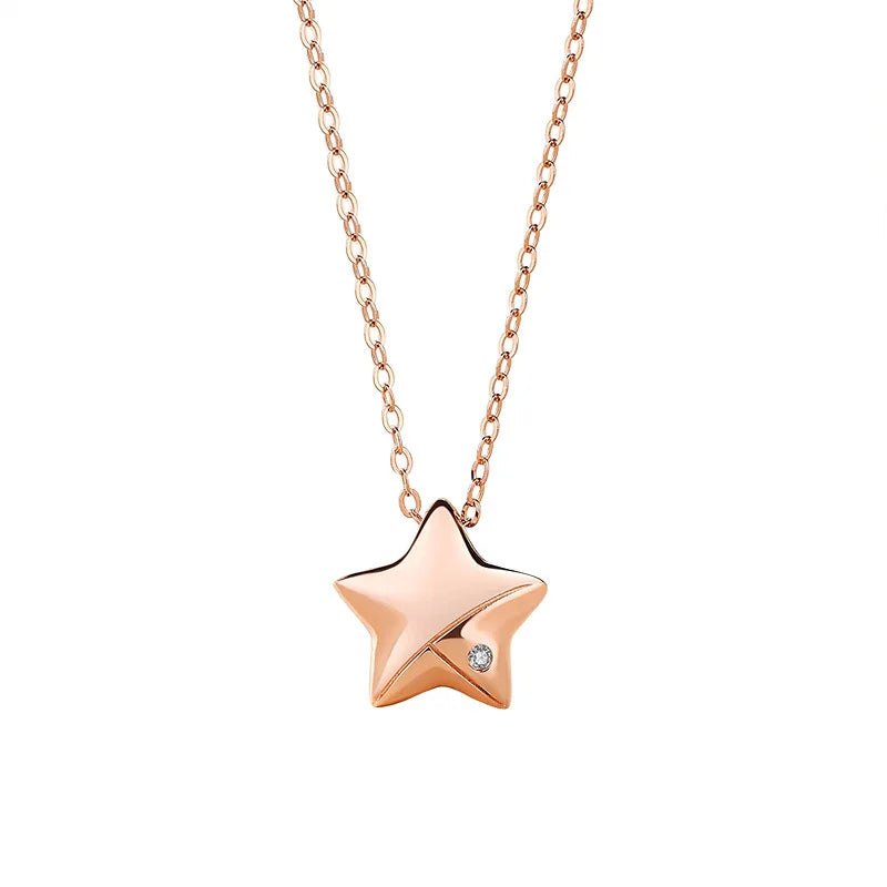 Acme High Quality Necklace 925 Sterling Silver  Necklace New Arrival  Star Pendant Necklace for Girls Chain Jewelry