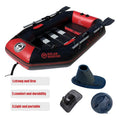 SOLAR MARINE 1 Person PVC Fishing Kayak Inflatable Rowing Boats Canoe Vessel Dinghy 1.75 M Slat Wood Floor for Water Sports