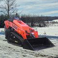 Powerful 25Hp EPA Kubota Engine Mini Skid Steer Loader V1000 Track Bucket Farm Used High Flow With Forestry Mulcher Attachment