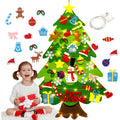 DIY Craft Felt Christmas Tree Puzzle Stitching Christmas Decoration Christmas Tree Set With Ornaments for Kids