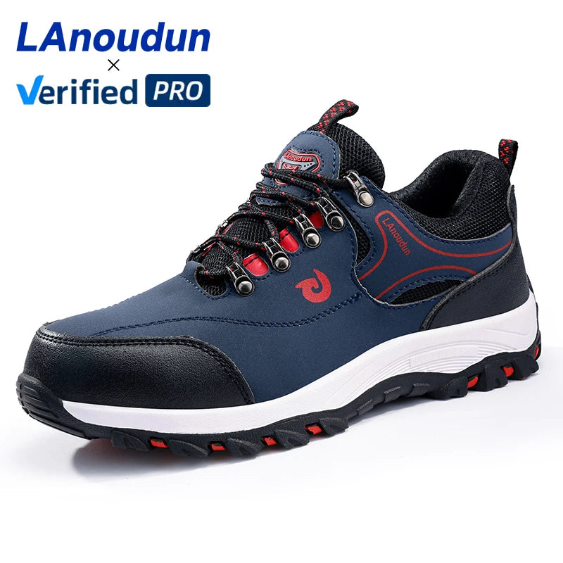 GUYISA Smash-proof Puncture-proof Microfiber Upper Safety Shoes for Men