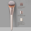 Champagne Large Single White Travel Wood Handle Custom logo Face Makeup Brush Sets Tool Professional Foundation Blush