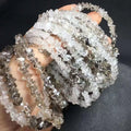 Herkimer Diamond Quartz Mineral Crystal Beads Jewelry Making Bracelet for Gift