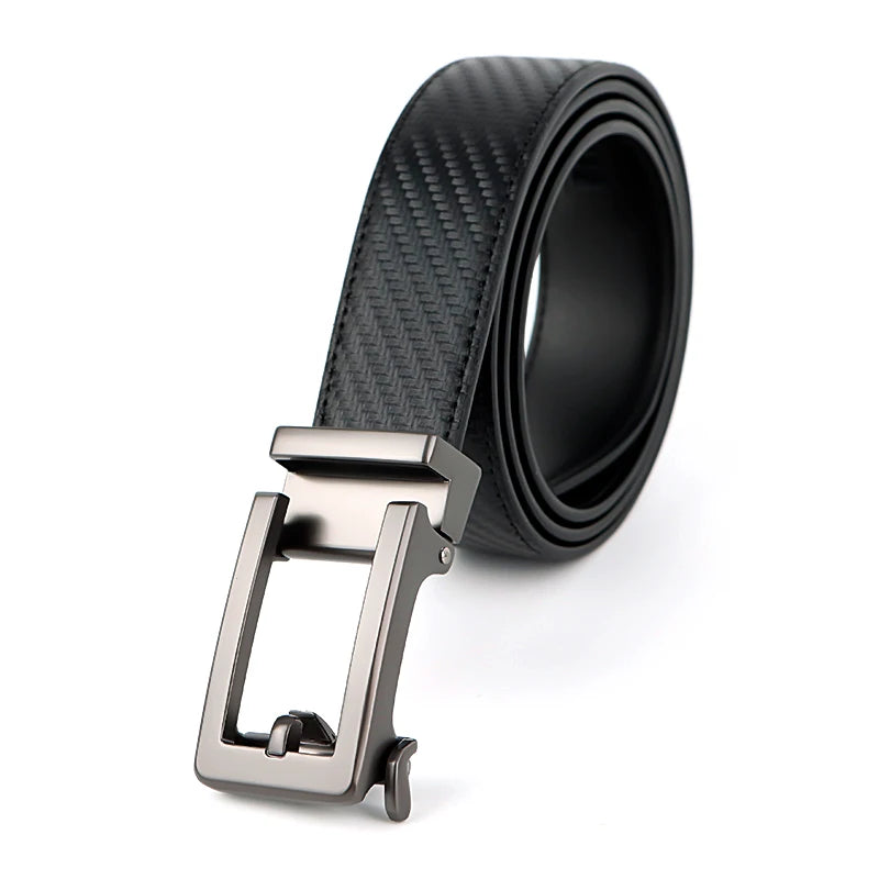 New Design Simple and Fashionable Men Belt with Casual Business Formal Belt Men Alloy Automatic Buckle Genuine Leather Belt