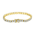 RINNTIN SB95 Sparkling 4mm Cubic Zirconia 925 Sterling Silver Tennis Bracelet