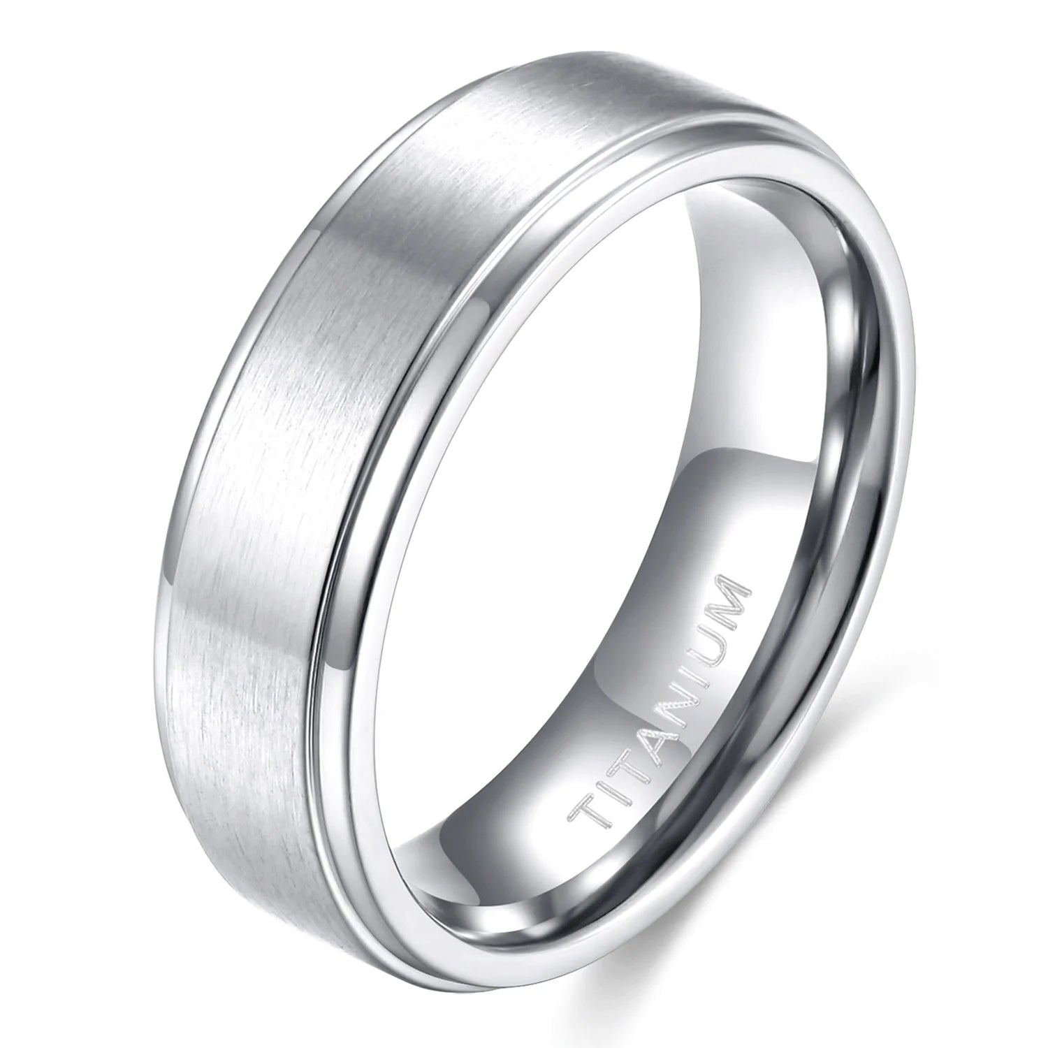 OAHLAN 4mm 6mm 8mm Silver Color Brushed Wedding Band Simple Titanium Rings for Men Women Anniversary Fashion Jewelry Size 4-15