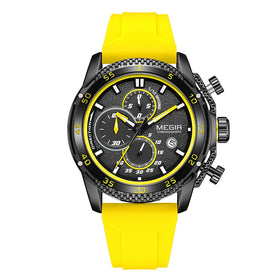 Montre Homme Megir 2211 Original Brand Chronograph Men Wrist Watches Quartz Analog Silicone Sport Watch