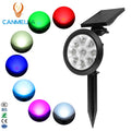 Hot Sale RGB Lawn Garden Pole Lamp Outdoor Solar Yard Post Pathway Light Led Bollard Solar Sensor Wall LightGarden Solar Lights