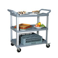 Jasonlon Commercial Restaurant Plastic Service Trolley 3 Tier Mobile Food Carts for Hotel & Restaurant Supplies