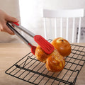Non-Stick Heat Resistant Stainless Steel Kitchen Food Tongs Set with Silicone Grips Handle