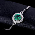 Starsgem Lab Grown Zambia Emerald 925 Sterling Silver Bracelet for Woman
