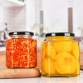 Wholesale Industrial Use 380ml 500ml Cylinder Frost Treated Clear Glass Screw Cap Honey Jars with Screen Printing for Storage