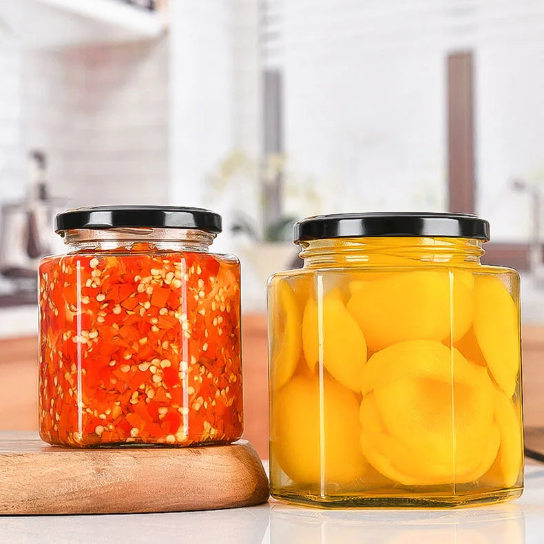 Wholesale Industrial Use 380ml 500ml Cylinder Frost Treated Clear Glass Screw Cap Honey Jars with Screen Printing for Storage