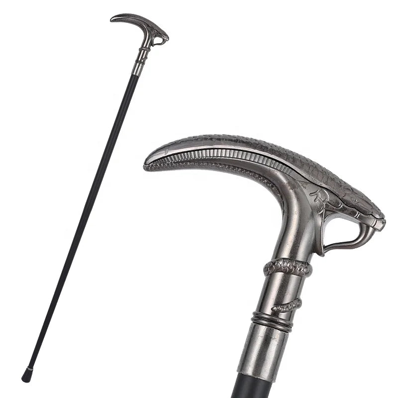 Hot Selling Open Snake Luxury Walking Stick Decorative Walking Cane Elegant Fashion Cosplay Alloy Crosier Vintage Walking Stick