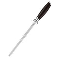Professional Diamond Knife Sharpener Rod with Ebony Wood Honing Steel