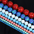 For Jewelry DIY 98 Colors 6mm 7mm 8mm Full Hole Top Fire Synthetic Opal Beads (50pcs Per Sizes Per Color)