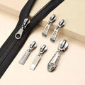 Engraved Logo Auto Lock Luxury Metal Zipper Slider Zinc Alloy Zip Pull Tab Nickel-Free Zip Puller Luggage Backpack Garment