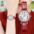 SHENGKE Mossanite Watch in Stock Business Bands Thin Leather Simple Luxury Strap Women Fashion Watches for Ladys Quartz Watch