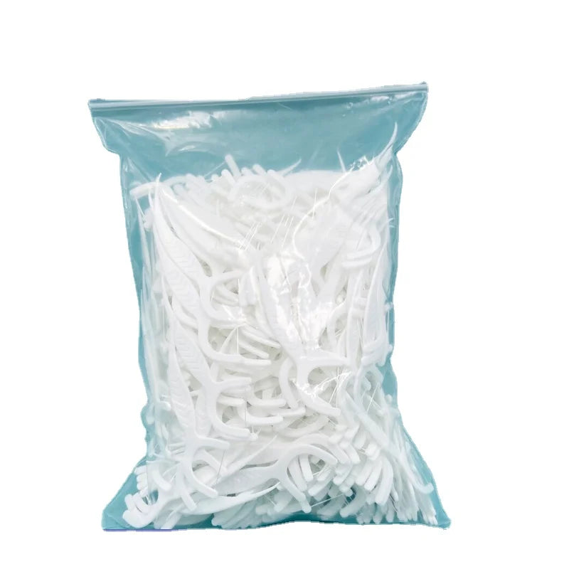 1000 Picks Bluk Pack Individually Wrapped Packing Y Shape Dental Floss Picks