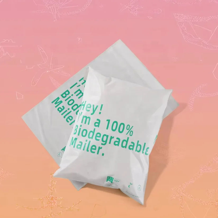 40*55cm/15.7*21.6 Inch Eco-Friendly Courier Mailing Bags for Clothes 100% Biodegradable T-Shirt Style Parcel Shipping Packaging