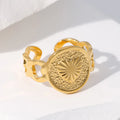 Beimai OEM Ring Heart Shape Open Chain Titanium Steel Ring