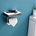 Wall Mounted 304 Stainless Steel Paper Holder Phone Storage Hanger Brushed Toilet Shelf Towel Rack Metal Bathroom Accessories