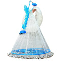 American Type Nylon Monofilament Hand Cast Net Small Mesh Throw Nets with Chain Pendant Nylon Fishing Nets