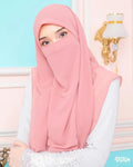 Custom Made Malaysia Women Instant Hijab Shawl With Face Cover Easy to Wear Lazy Hijab Tudung