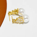 E2334 11-12mm DIY Natural Freshwater Pearl Charm Earrings Mounting Accessory 925 Sterling Silver Gold Plated  Jewelry