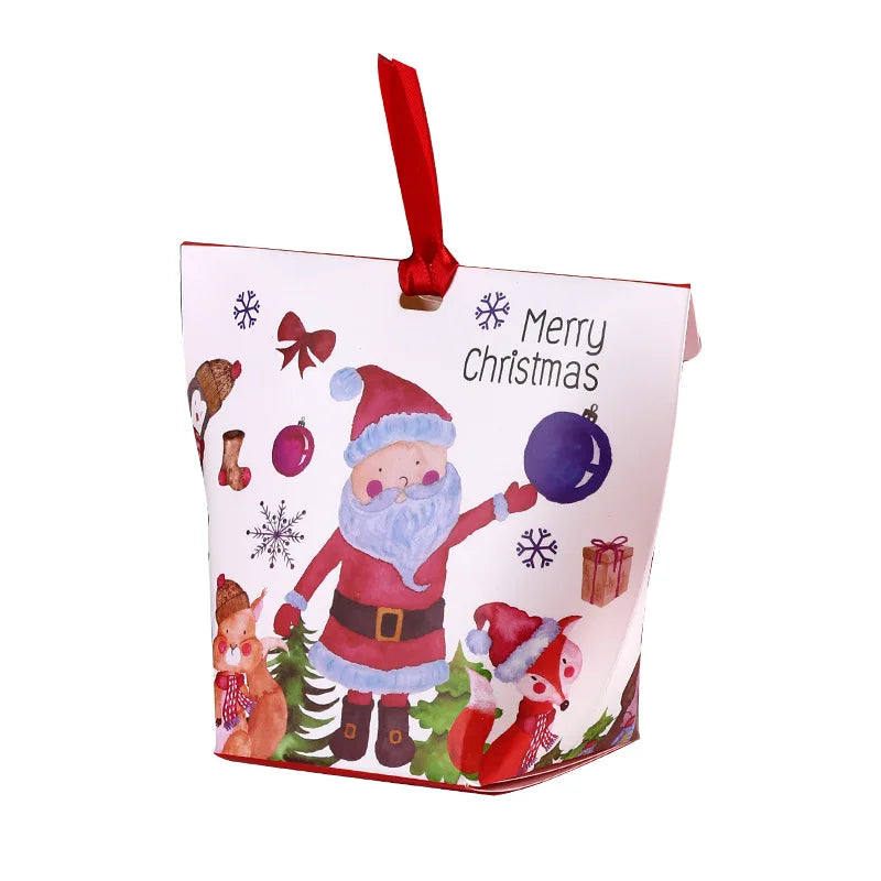 Custom Coated Paper Reusable Shopping Bags for Christmas Gift Packaging-Printed Candy Bag
