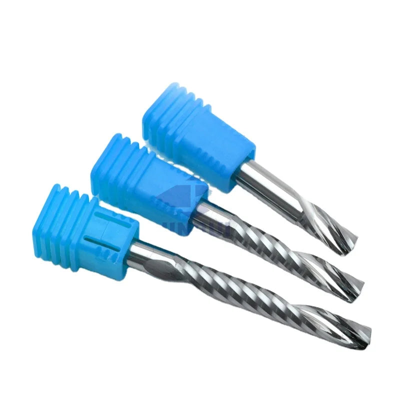 JR111 Custom One Flute Spiral Milling Cutter Cnc Router Bit Cutting Tools 20mm Solid Carbide End Mills for Acrylic