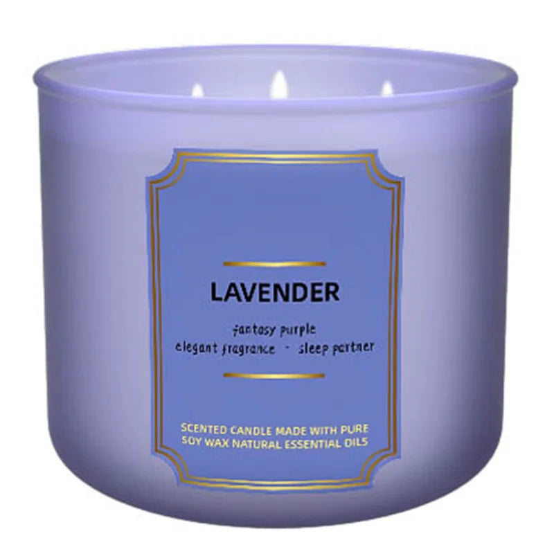 Customized Pure Fragrance 3 Wick Scented Wax Candles With Lid Wedding Gifts