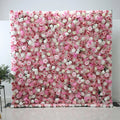 Custom Price Lower 3D 5D Pink White Silk Peony Rose Hydrangea Backdrop Panel Wedding Decoration Artificial Flower Wall