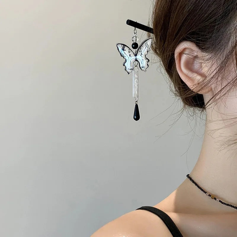 Chinese Style New Chinese Calligraphy Butterfly Hairpin Temperament Delicate Chockstick Butterfly Calligraphy Hairpins