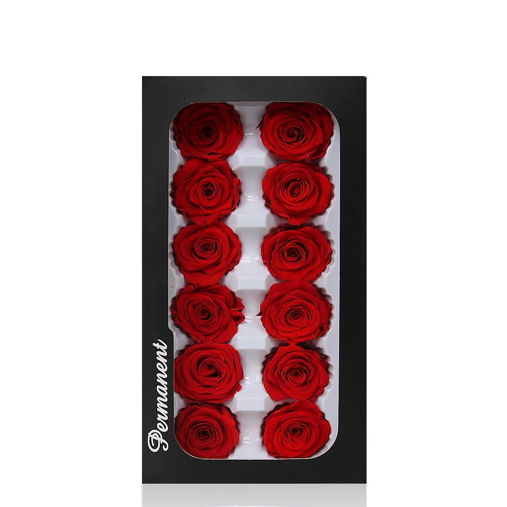 3-4CM Glass Material Eternal Rose Car Hanging Keychain Bride Headgear Simulation Flower Preservation Valentine's Day Preserved